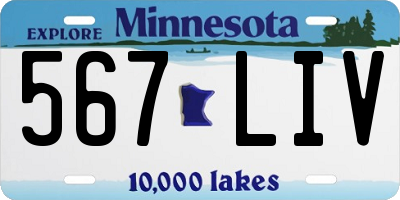 MN license plate 567LIV