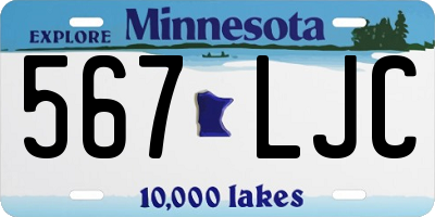 MN license plate 567LJC