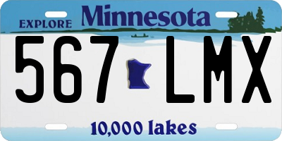 MN license plate 567LMX