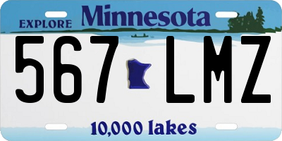 MN license plate 567LMZ
