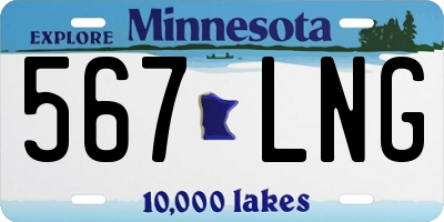 MN license plate 567LNG