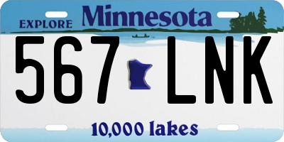 MN license plate 567LNK