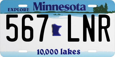 MN license plate 567LNR
