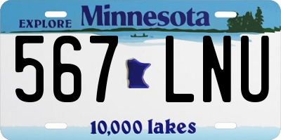 MN license plate 567LNU