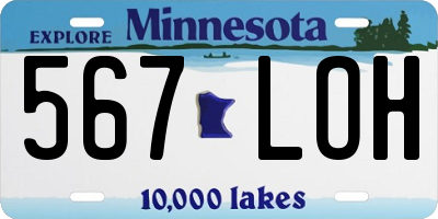 MN license plate 567LOH