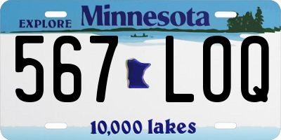 MN license plate 567LOQ