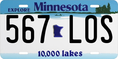 MN license plate 567LOS