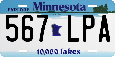 MN license plate 567LPA