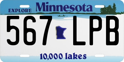 MN license plate 567LPB