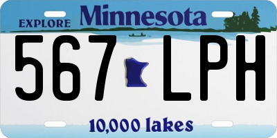 MN license plate 567LPH