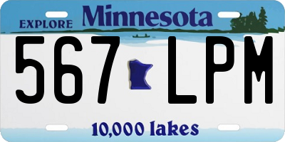 MN license plate 567LPM