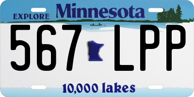 MN license plate 567LPP