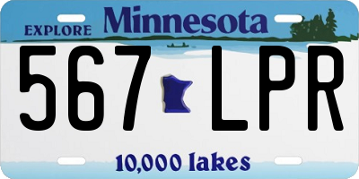 MN license plate 567LPR
