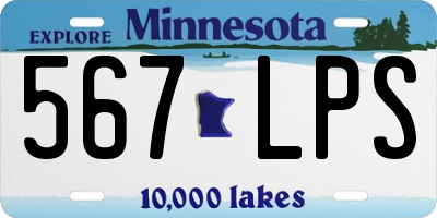 MN license plate 567LPS