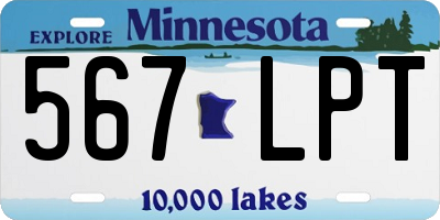 MN license plate 567LPT