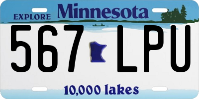 MN license plate 567LPU