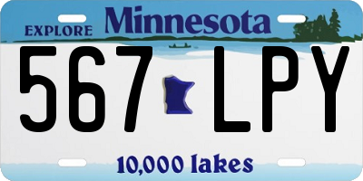 MN license plate 567LPY