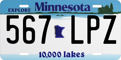 MN license plate 567LPZ