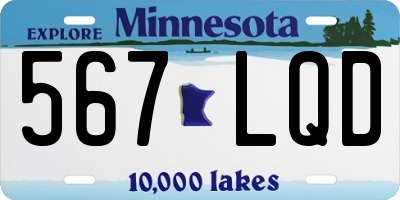 MN license plate 567LQD