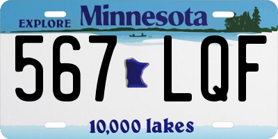 MN license plate 567LQF