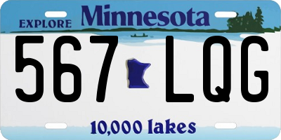 MN license plate 567LQG