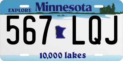 MN license plate 567LQJ