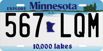 MN license plate 567LQM