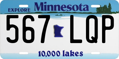 MN license plate 567LQP