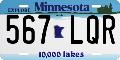 MN license plate 567LQR