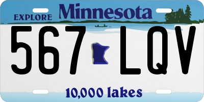 MN license plate 567LQV