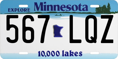 MN license plate 567LQZ