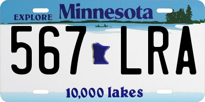 MN license plate 567LRA
