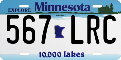 MN license plate 567LRC