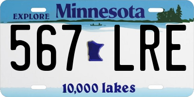 MN license plate 567LRE