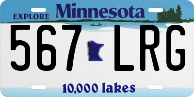 MN license plate 567LRG