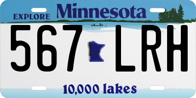 MN license plate 567LRH