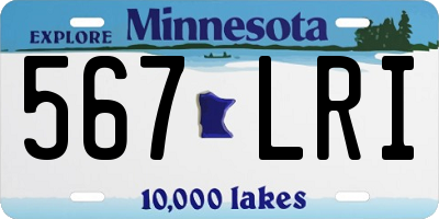 MN license plate 567LRI