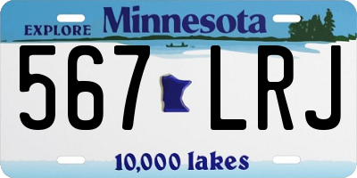 MN license plate 567LRJ