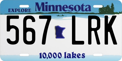MN license plate 567LRK