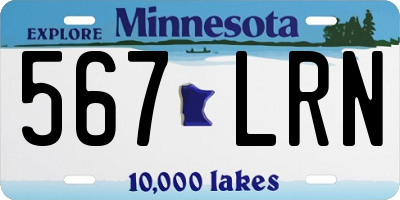 MN license plate 567LRN