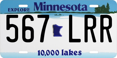 MN license plate 567LRR