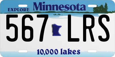MN license plate 567LRS