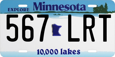 MN license plate 567LRT