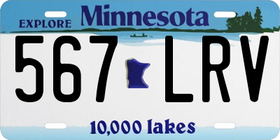 MN license plate 567LRV