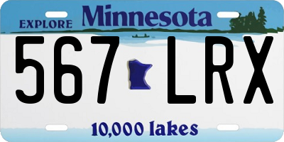 MN license plate 567LRX