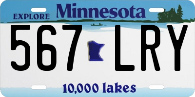 MN license plate 567LRY