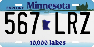 MN license plate 567LRZ