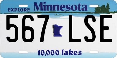 MN license plate 567LSE