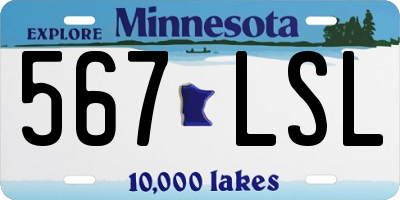 MN license plate 567LSL