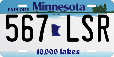 MN license plate 567LSR
